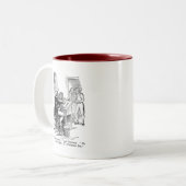 Fezziwig (mit Text) Zweifarbige Tasse (Vorderseite Links)