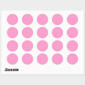 FF99CC Solid Medium Pink Farbvorlage Runder Aufkleber (Blatt)