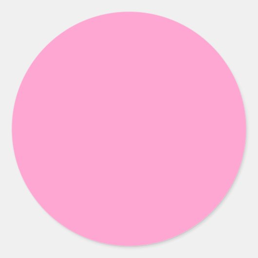 FF99CC Solid Medium Pink Farbvorlage Runder Aufkleber (Vorderseite)