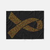 FF name Ribbom Fleece Decke (Vorderseite (Horizontal))