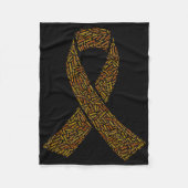 FF name Ribbom Fleece Decke (Vorderseite)