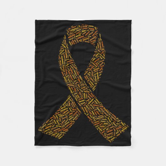 FF name Ribbom Fleece Decke (Vorderseite)