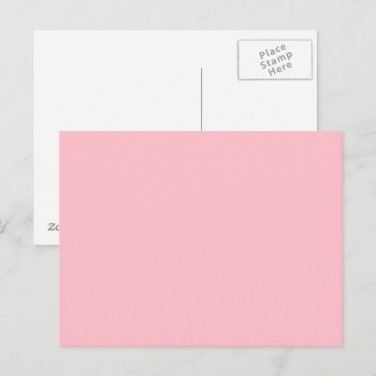 FFC0CB rosa Postkarte (Vorne/Hinten)