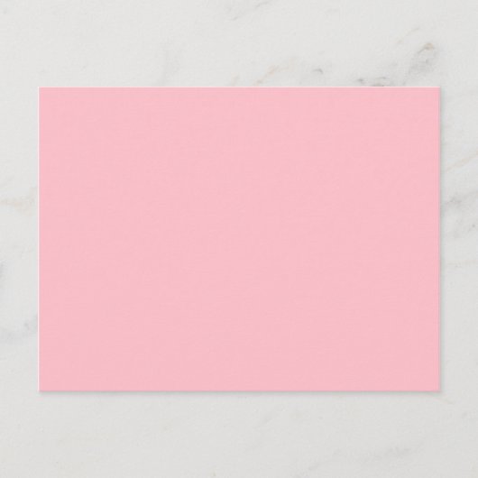 FFC0CB rosa Postkarte (Vorderseite)