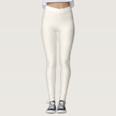 FFFAF0 Blumenweiß Leggings (Vorderseite)