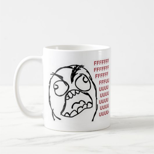 FFFFFFFUUUUUUU Raserei-Tasse Kaffeetasse (Links)