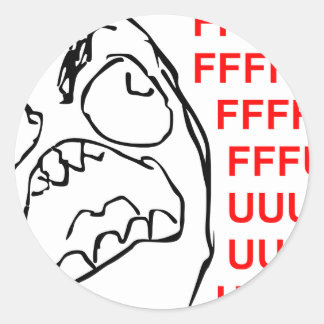 FFFUUUUU RUNDER AUFKLEBER