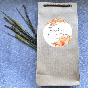 Fflorale Danke Brautparty Runder Aufkleber