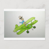 Fflying Giraffe Postkarte (Vorderseite)