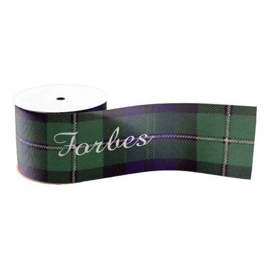 fForbes Clan karierter schottischer Tartan Ripsband (Spule)