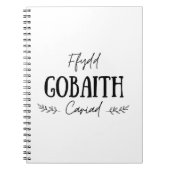 "Ffydd Gobaith Cariad" Welsh Quote Notebook Notizblock (Vorderseite)