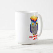 FH blaue Eulen-Tasse Kaffeetasse (VorderseiteRechts)