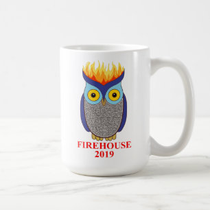 FH blaue Eulen-Tasse Kaffeetasse