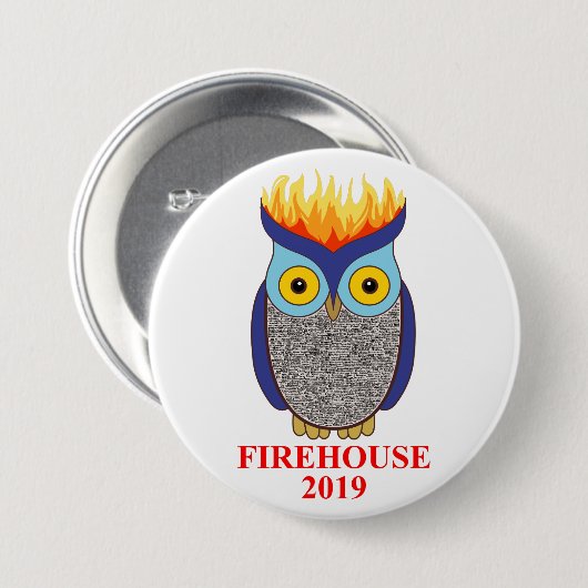 FH Blue Owl Button (Vorne & Hinten)