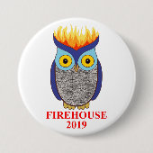 FH Blue Owl Button (Vorderseite)