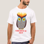 FH Brown das T-Stück der Eulen-Männer T-Shirt (Vorderseite)