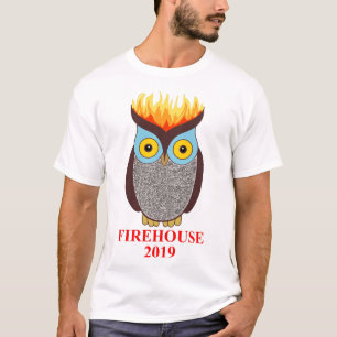 FH Brown das T-Stück der Eulen-Männer T-Shirt