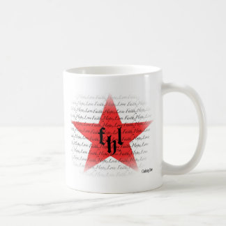 FHL (Glaube, Hoffnung u. Liebe) alles Stern-Logo Kaffeetasse