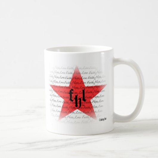 FHL (Glaube, Hoffnung u. Liebe) alles Stern-Logo Kaffeetasse (Rechts)