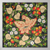 Fhoenix Feuervogelkunst in der russischen Volkskun Poster (Vorne)