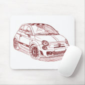 Fi500Abarth 2009 Mousepad (Mit Mouse)