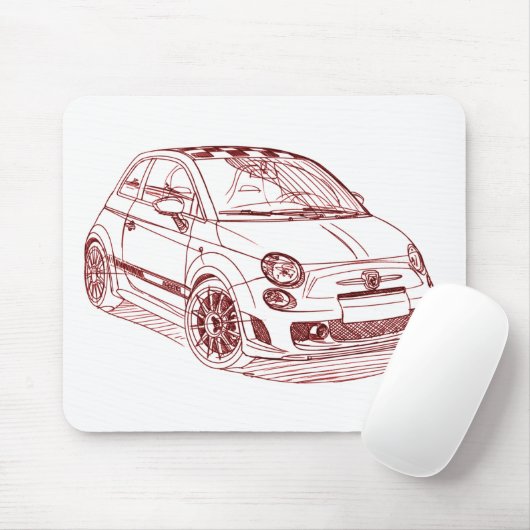Fi500Abarth 2009 Mousepad (Mit Mouse)
