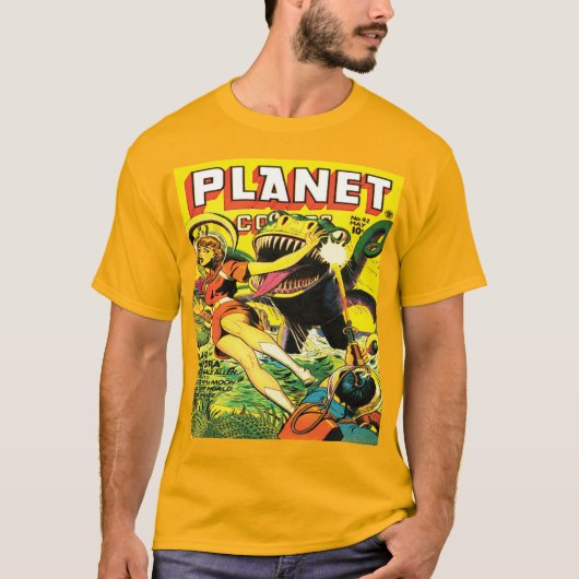 FI der Vierzigerjahre PLANETEN-COMIC-SCI T-Shirt (Vorderseite)