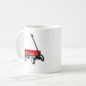 FI NY Fire Island Roter Wagen Meeresstrand Kismet Kaffeetasse (Vorderseite Links)