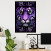 Fiala Lila Tiger Wild Cat Myka Jelina Art Poster (Heimbüro)