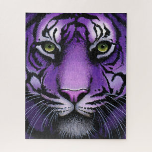 Fiala Lila Tiger Wilde Katze Myka Jelina Art Puzzl Puzzle