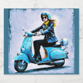 “Fiamma”  “Corsa Elegante” – Elegant Ride     Schaumweinetikett (Einzelnes Label)