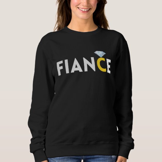 Fiance Diamond Ring Graphic Engaged Engagement Bri Sweatshirt (Vorderseite)
