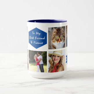 Fiancé-Tasse für Foto-Template-Collage Keepake Tasse