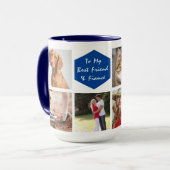 Fiancé-Tasse für Foto-Template-Collage Keepake Tasse (Vorderseite Links)