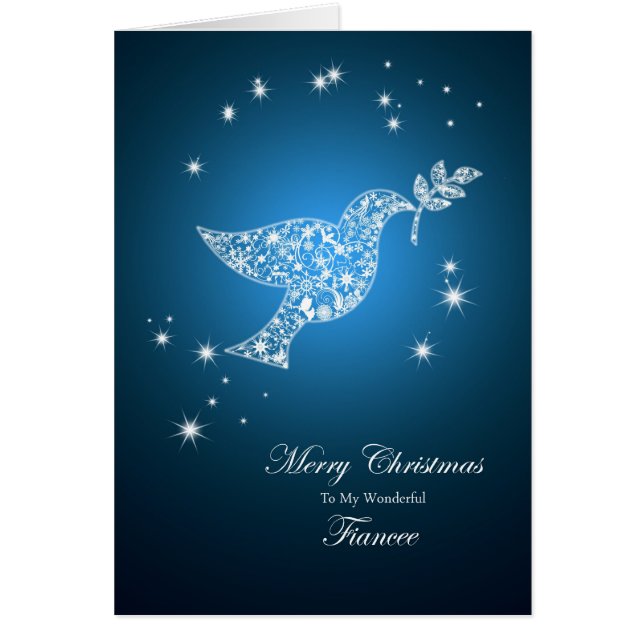 Fiancee, Dove of Peace Weihnachtskarte (Vorne)