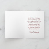 Fiancee Happy Thanksgiving Turkey Card Feiertagskarte (Innenseite)