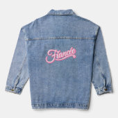 Fiancee rosa/weiß Denim Jacket Jeansjacke (Rückseite)