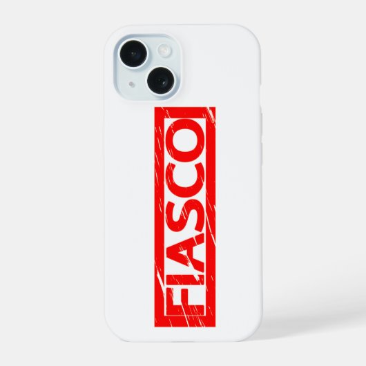 Fiasco-Briefmarke iPhone 15 Hülle (Rückseite)