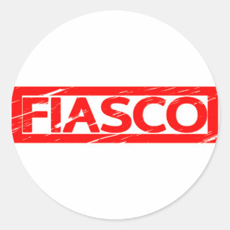 Fiasco-Briefmarke Runder Aufkleber
