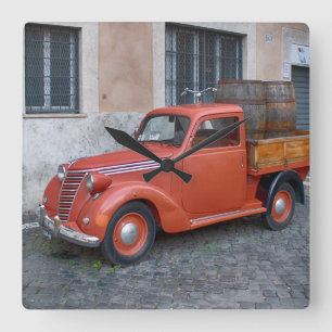 Fiat 1100 Lieferwagen Quadratische Wanduhr