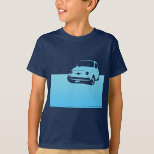 Fiat 500, 1959 - lt-Blau auf dunklen Shirts