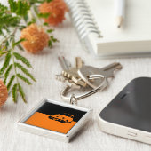 Fiat 500, 1959 - Orange auf Dunkelheit Schlüsselanhänger (Seite)