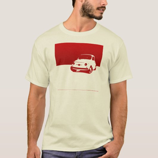 Fiat 500, 1959 - Rot auf hellen Shirts (Vorderseite)