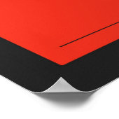 Fiat 500, 1959 - Rot auf Holzkohle, schwarz Poster (Ecke)