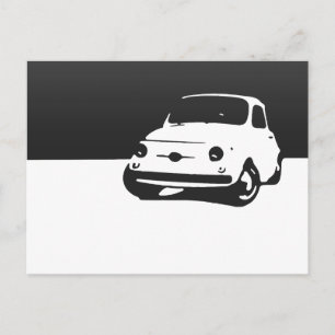 Fiat 500, 1959 - Schwarz auf Licht Postkarte