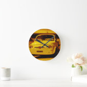 Fiat 500 Abarth. Runde Wanduhr (Zuhause)