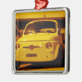 Fiat 500 Abarth. Silbernes Ornament (Links)
