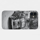 FIAT 500 Auto in Schwarz-Weiß Case-Mate iPhone Hülle (Rückseite (Horizontal))