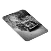 FIAT 500 Auto in schwarz-weiß Magnet (Rechte Seite)