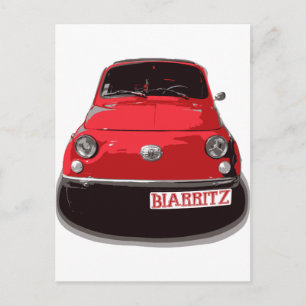 Fiat 500 Biarritz Postkarte